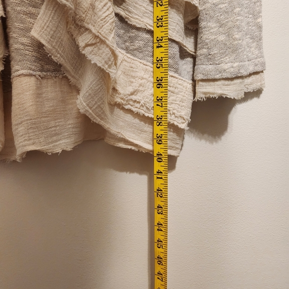 Ruffled Gauzy Open Front Cardigan - Picture 9 of 11